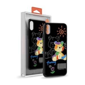 Simple Smoke Matte Case with Pattern for iPhone XR
